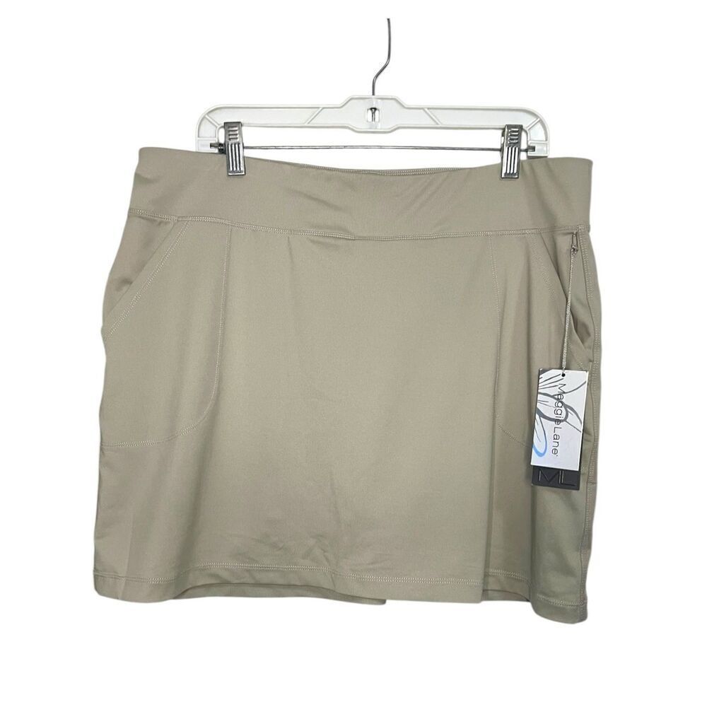 Maggie Lane Women’s XL Golf Flat Front Knit Skort Sage Green NEW